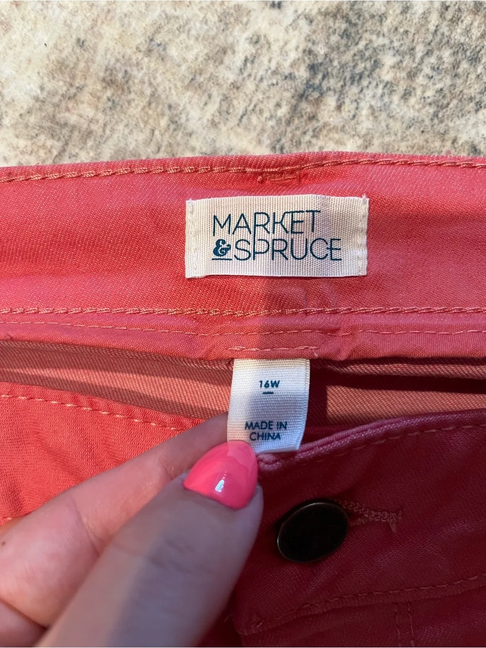 Market‎ & Spruce Women's Straight Leg Jeans in Coral